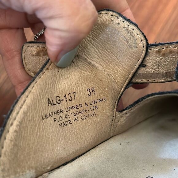 Alegria black blue butterfly leather slip on shoe size 38 - Picture 4 of 7